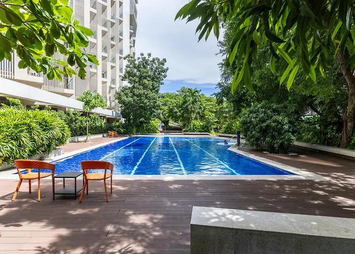 Chic Cozy At Tambuli Residences Ocean View By Dominik With Pool Access & Balcony In Mactan Appartement